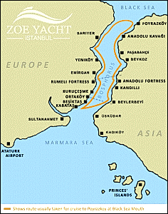 black sea map cruise poyrazköy
