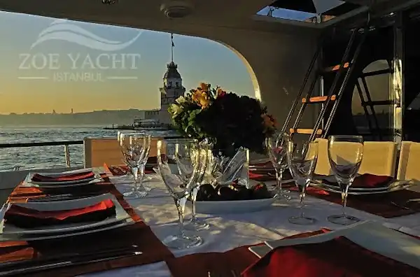 photo of a bosphorus cruise by boat in the evening new years eve istanbul turkey